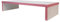 Henor Soporte Monitor Elevador TV de Madera TV 62 x 26.5 x 12 cm Soporta 50 Kg. Blanco Canto Rosa