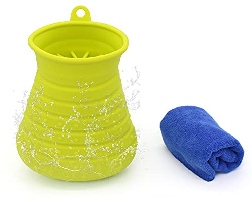 Portable Silicone Dog Paw Cleaner and Foot Scrubber for Large and Medium Breeds - Muddy Paw Cleaning Cup