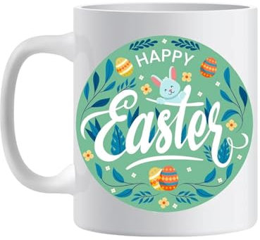 Easter Day Coffee Mug, Egg Decor, Easter Gift Ideas - Gift for Family Friends Present for Bunny Lovers (Design - 06)