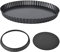 HERCHR Moule à tarte, moule à quiche, moules à quiche amovibles en acier au carbone à fond lâche, moule à tarte plat de cuisson profond quiche plat de cuisson moule à tarte(30cm)