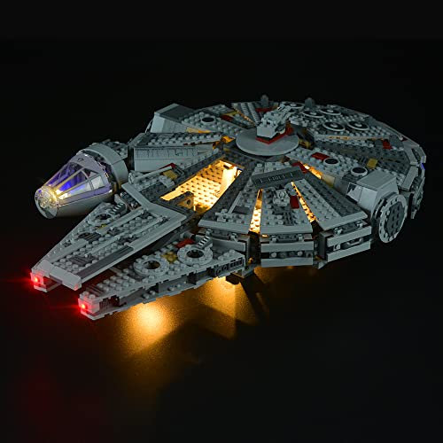 GEAMENT LED Licht-Set Kompatibel mit Lego Millennium Falcon - Beleuchtungsset für Star Wars 75105 Baumodell (Modell-Set Nicht enthalten)