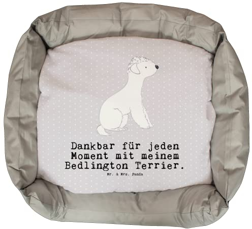 Mr. & Mrs. Panda Hundebett Bedlington Terrier Moment - Geschenk, Liegeplatz, Hundedecke, Tierfreund, Tierbett, Hundeschlafplatz, Rassehund, Welpe,