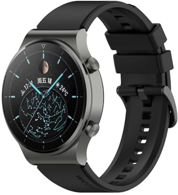 GHFHSG Cinturino ufficiale da 22 mm, per Huawei GT 2 GT2 Pro, ricambio originale per smartwatch da uomo, For GT2 46mm, Agata