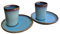 PintoCer Lot de tasses à expresso en céramique sans anse Bleu/bleu