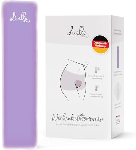 Livella | Wochenbettkompresse mit 12 Schutzvliesen - Kühlkissen & Wärmekissen für das Wochenbett - Anwendbar bei Kaiserschnitt, Hämorrhoiden oder Menstruationsbeschwerden – Thermopad bei Prellungen