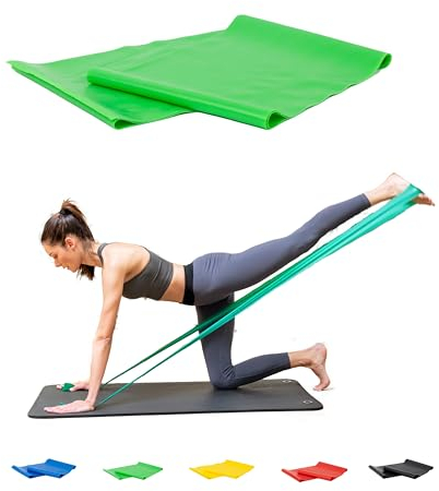 Bandas elasticas musculacion para Fitness, Yoga, Pilates, Fisioterapia y Rehabilitacion. Gomas elasticas musculacion con Diferentes Resistencia. Bandas elasticas Marca C+I.(Verde)