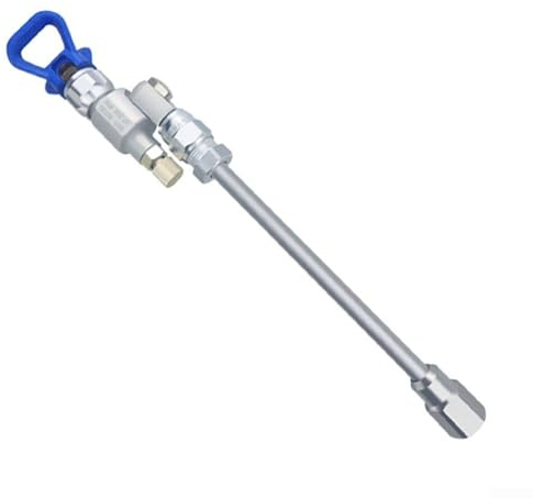 SPORTARC Pistola pulverizadora de pintura sin aire de alta presión, válvula antisalpicaduras extendida + varilla de extensión de 25 cm, válvula de cierre de pulverización