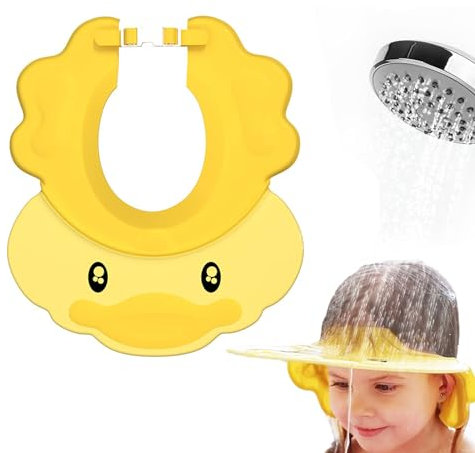Hair Washing Aids for Kids - Adjustable Shower Cap Hair Washing Shield for Toddlers - Baby Shampoo Cap Visor for Eye & Ear Protection