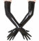 GREEFEI Schwarz Latex Lange Handschuhe für Frauen Männer, Länge 22inch für Cosplay Party Clubwear Handschuhe (Extra Large)