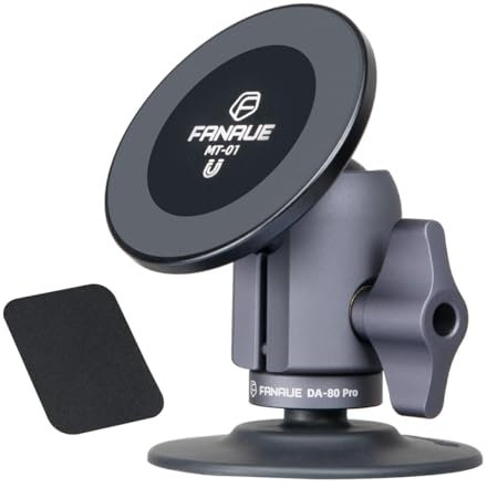 FANAUE SC-03T Magnetic Car Mount Compatible with RAM Mounts B Size 1 Ball Head and Motorcycle Phone Mount, Magnetic Car Phone Holder Can Install on Car Accessories Dashboard for 4.7-7.5 Smartphone.