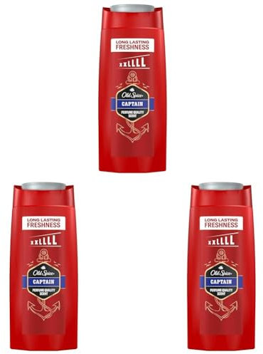 Old Spice Captain 3-in-1 (Body-Hair-Face Wash) For Men, Value Pack, 675 ML, Scent of Open Ocean, Sandalwood & Citrus Notes (Pack of 3)