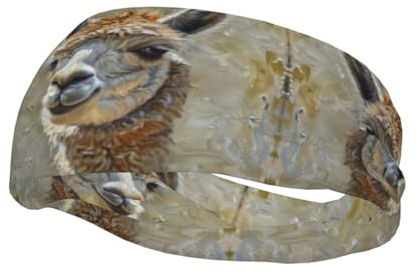 Vielseitiges Lauf-Stirnband mit Alpaka-Lama-Druck, stilvolles athletisches Stirnband, perfekt für jede Jahreszeit.