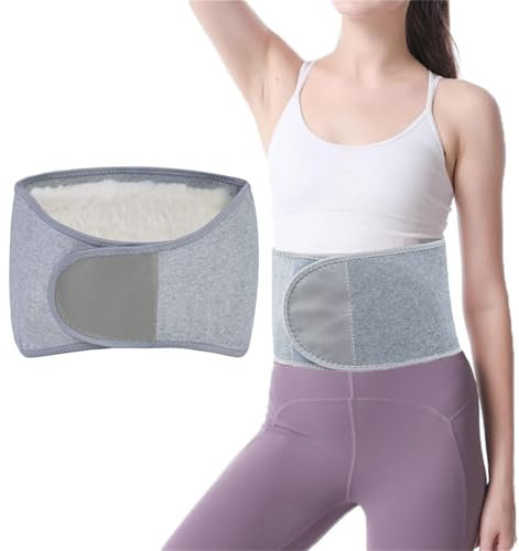 HPONEZJ Rückenbandage Winter Rückenwärmer Damen Herren Taillenwärmer Thermo Plüschfutter Nierenwärmer Verstellbar Taillenschutz Wärmegürtel Warm Rückenstütze für Rücken Taillen Schmerzlinderung XL