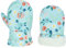 FORUHOO Kinder Handschuhe Wasserdicht mit Fleece Fäustlinge für Unisex Baby Winter(Kurz: Grüne Blumen,1)