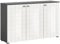 xonox.home Kommode Monte Kommode Schrank Sideboard Anrichte in Front weiß Hochglanz Tiefzieh Korpus anthrazit Nb.,ca.138x86x37 cm