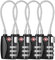 ZHEGE Suitcase Locks TSA Approved, Cable Travel Lock, 3 Digit Combination Zipper Locks for Suitcases, Baggage, Backpacks, Briefcases, Small Locker Lock for Gym, School (Black, 4 Pack)