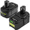 2Pack 5.5Ah remplacemet pour Ryobi 18V Batterie RB18L50 18V 5.5Ah Batterie de Rechange RB18L50 RB18L40 RB18L25 RB18L15 RB18L13 P108 P107 P122 P104 P105 P102 avec indicateur LED