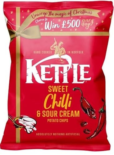 6 x Sweet Chilli & Sour Cream Potato Chips 130G Hand Cooked Potato Chips Deliciousness that brings a smile Gift Hamper For All Occasions