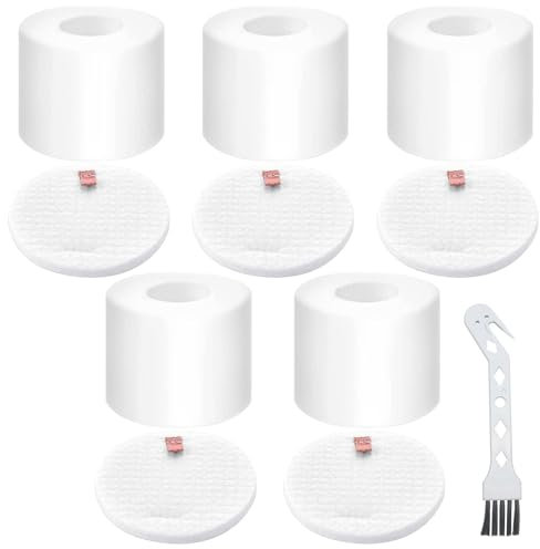 5PCS Filters for Shark UV700 Filter Replacement DuoClean Rotator Lift Away Upright Vacuum ZD550 ZD552 NV611 NV600 NV601 NV770 NV771, 5 Foam +5 Felt Filters+1 Brush