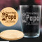Fábrica de Regalos Mágicos | Vaso de sidra/cubata personalizado PARA PAPÁ de 500ml grabado con frase y personalizado con nombre. Ideal para regalar en cualquier momento + posavasos grabado