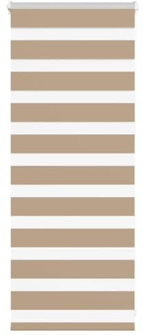 vidaXL Zebra Blind Sand Brown 55x100 cm Fabric Width 50.9 cm Polyester
