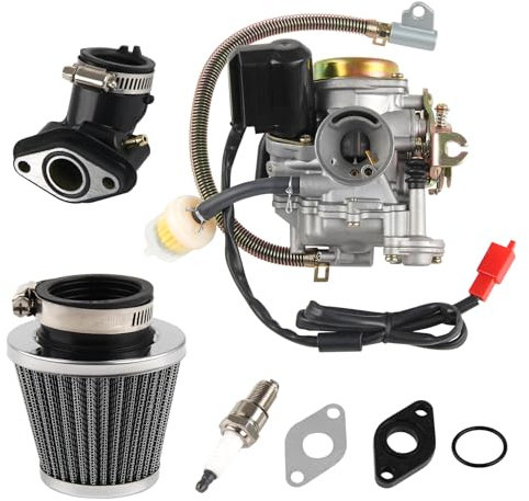 DOCAS GY6 50cc Vergaser,Hochleistungs-Vergaser pass für 4-Takt 49CC 50 CC 80CC 139QMB PD18J Dirt Bike Motocross Motorrad Go Karts Scooter Quad ATV