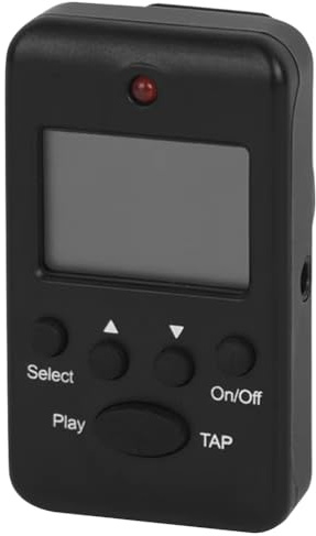 KEALLANS Elektronisches Metronom, Taschenmetronom, Lauter Ton, Tempo-Metronom, Mini-Metronom für Klavier, Gitarre, Flöte, Trommel, Schwarz