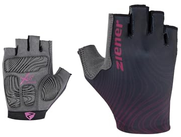 Ziener Herren Clem Fahrrad/Mountainbike/Radsport-Handschuhe | Kurzfinger - atmungsaktiv,dämpfend, Black.Light Plum, 7,5