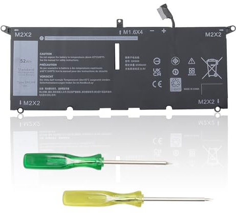 MXJFYY 8.9V 6500mAh 57.85Wh DXGH8 Laptop Battery for Dell XPS 13 9370 9380 2019 Inspiron 13 7390 7391 2-in-1 5390 5391 7490 Latitude 3301 E3301 Vostro 13 5390 5391 0H7 54V H754V G8VCF HK6N5 P82G