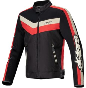 Alpinestars T-Dyno Air Motorrad Textiljacke, schwarz/beige/rot, 4XL