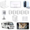 Alarme de Camping Car + Routeur WiFi 6 4G/5G + 1 Camèra de Surveillance 24h/24h – sans abonnement 2 Sirènes 125 DB - 5 Détecteurs d'ouvertures - 1 détecteur de Mouvement - 2 Télécommandes