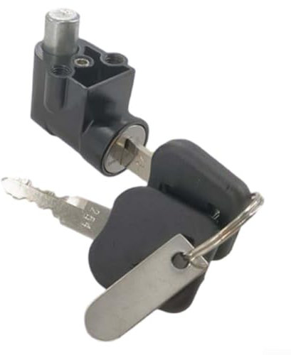 E-Bike Battery Box Power Lock and Key 1-2 Battery Box E-Bike Accessories Metal Like Silver 5X3cm(11MM)