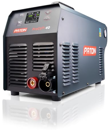 PATON StandardCUT-40 Plasmaschneider 240V 40A – Mobiles Schneidgerät für Stahl | Sauberer Schnitt bis zu 12 mm | Tragbares Gerät zum Schneiden von Metall und Karosserie