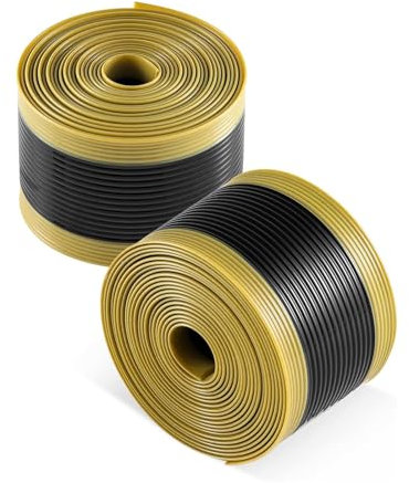 GIONAR Fodera per pneumatici per bici, protezione anti-foratura compatibile con 30,5 cm, 40,6 cm, 45,7 cm, 50,8 cm, 61 cm, 66 cm, 69,8 cm, 73,7 cm, 2 pezzi (giallo + nero)