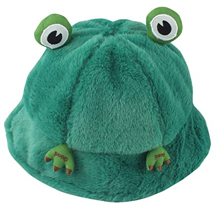 Damen Herbst Winter Plüsch Fischerhut Frosch Warm Flanell Becken Hut Verdickte Mütze Jungen Wintermütze Ohr, grün, Einheitsgröße