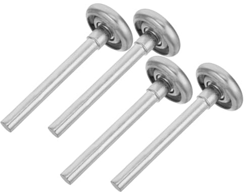 POPETPOP Poulie de Porte de Garage en Fer 46X120 MM Galet de Guidage Renforcé Roulement Silencieux Kit 4 Roulettes pour Rail Coulissant Résistant aux Variations de Température Usage