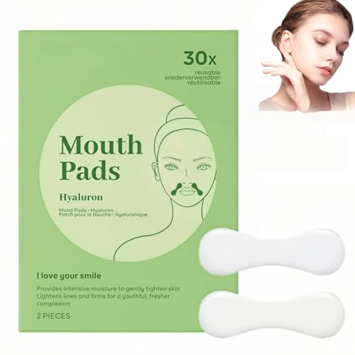 60 Stück Anti-Aging Mundfalten Pflaster mit Hyaluron,Wiederverwendbare Silikon Pads Gesicht zur Falten Straffung,Nasolabialfaltenpflaster gegen Oberlippenfalten,Mundfalten entfernen,Mouth Patches