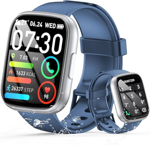 Cillso Smartwatch Uomo Donna,1.85''HD Smartwatch con Effettua/Risposta Chiamate,110+ Sportive,24/7 Frequenza Cardiaca Sonno SpO2 Monitor,Impermeabile IP68 Fitness Tracker per Android iOS