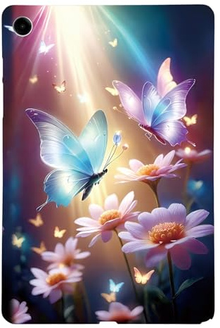 Case TPU for Xiaomi Pad 6 11.2 2023 Soft Lightweight Protective Cover with TPU Slim Soft Tablet Back Cover for Xiaomi Pad 6 11.2 2023 Light-up Butterfly and Flower Pattern