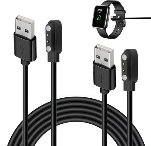 2 Piezas Cargador Reloj Inteligente Magnético Universal, Cable de Carga Rápida USB Tipo C para Smartwatch, Repuesto Seguro con Protección contra Cortocircuitos, Modelos de A+B, 2.54mm à 2.84mm