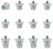 55 Sport Attack Metal-Tipped Replacement Football Studs - 12 Pack (13/16mm) - Clear
