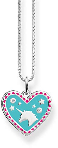 THOMAS SABO Kette ca. 38/40/42 cm 925 Sterlingsilber Kaltemail/Zirkonia türkis, 38cm, SCKE150209
