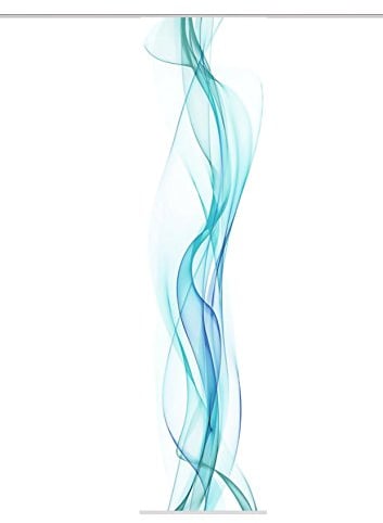 Home fashion Schiebevorhang Dekostoff Digitaldruck Haze, Polyester, Petrol, 245 x 60 cm