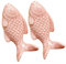 FBSHOP(TM) 2PCS 55mm Rosa Cute Fisch Form Keramik Türknauf Griff Knöpfe für Schrank/Schublade/Bad/Kinderzimmer, Great & Fun Decor,7 Farben erhältlich