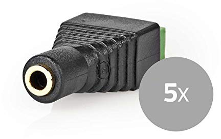 NEDIS CCTV-Sicherheitsstecker, verbinden Sie den 3,5-mm-Stecker (weiblich) mit Klemmleiste, um Audio über EIN typisches 3-adriges Kabel zu unterstützen – 36 x 13 x 14 mm