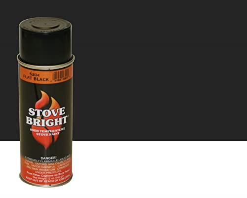 Stove Bright High Temp Spray Paint, Flat Black, 12 Oz