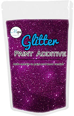 Mopa Crafts – Additif à paillettes 100 g pour émulsion en peinture une utilisation sur mur intérieur / extérieur, plafond, bois, métal, vernis, plâtre, peintures mates, légèrement brillantes ou