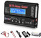 LiPo Balance Ladegerät, 1S-6S Digital Discharger Akku Ladegerät 80W 6A für Li-Ion Life NiCd NiMH LiHV PB Smart Akku, Dekanstecker + Netzteil