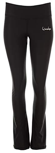 WINSHAPE Damen Functional Bcl102, Schwarz, Slim Style, Fitness Freizeit Sport Yoga Workout Boot Cut Leggings, Schwarz, M EU