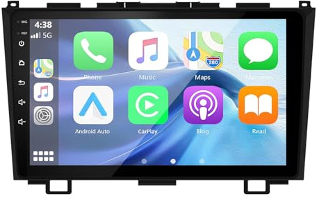 LEXXSON CarPlay Android Auto Android 13 für Honda CRV 2007-2011, 9 Zoll IPS Touchscreen mit GPS-Navigation Bluetooth Lenkradsteuerung Integriertes WLAN USB Player 2G RAM 32G ROM
